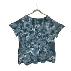 Calvin Klein Workout T Shirt Womens Gray Soft Knit Short Sleeve V Neck Size 2X